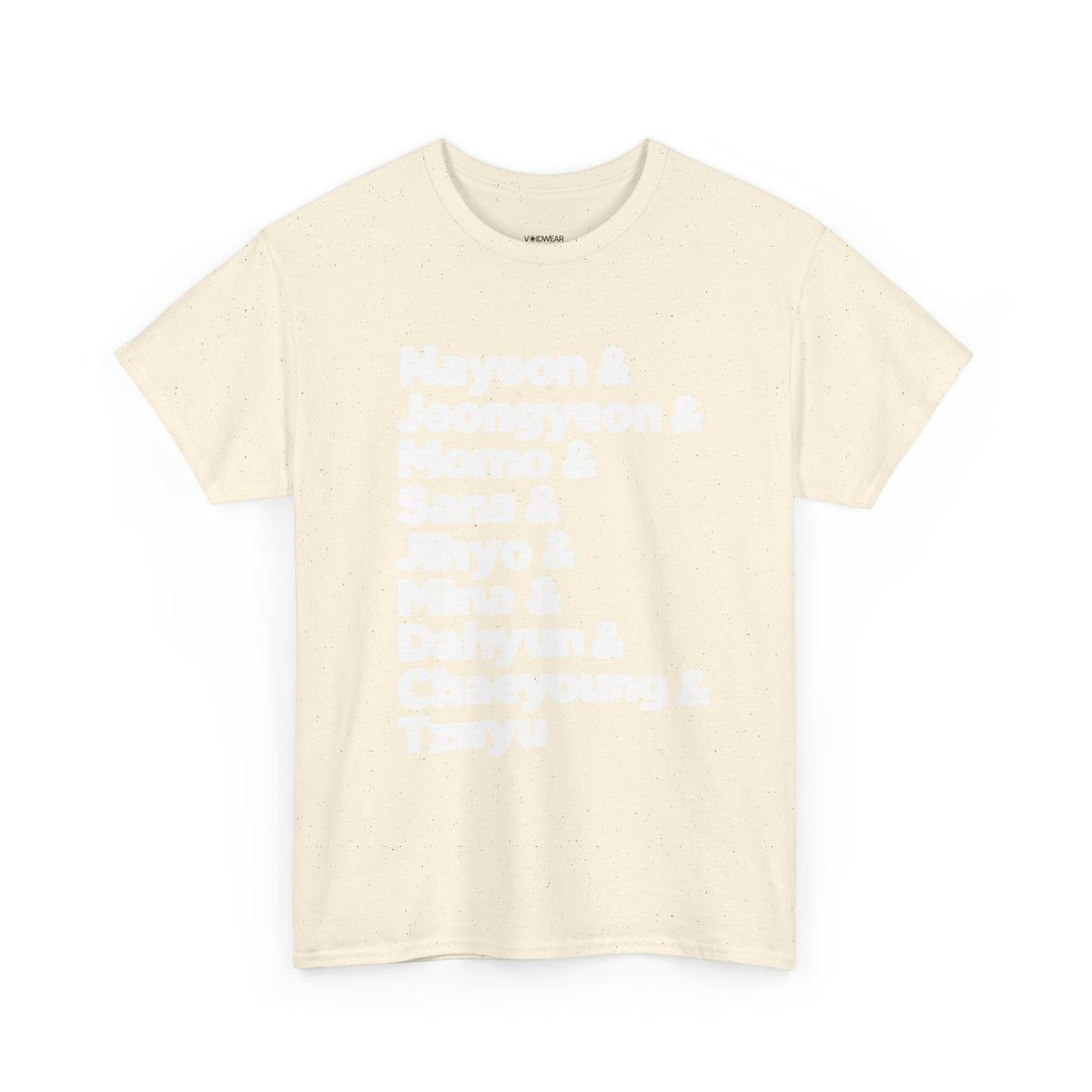 K-Pop Member List Tee — Nayeon & Jeongyeon & Momo & Sana & Jihyo & Mina & Dahyun & Chaeyoung & Tzuyu